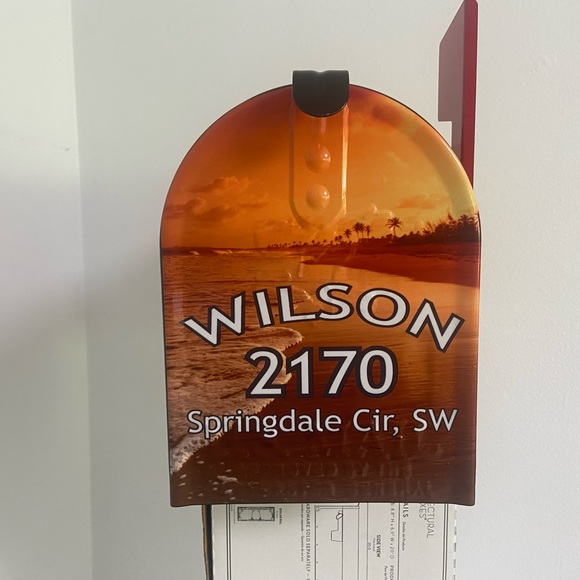 Custom Mailbox with beautiful Hawaiian sunset. Add your name & address optional. - Picture 3 of 11